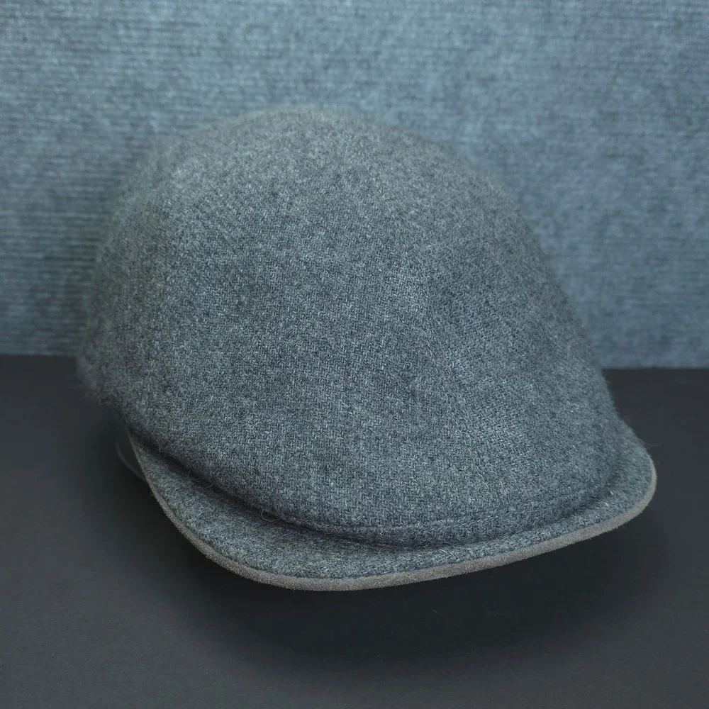 Goorin Bros Hat Cap Flat Ivy Newsboy Mens Grey Wool Blend Made In USA Adult OSFM